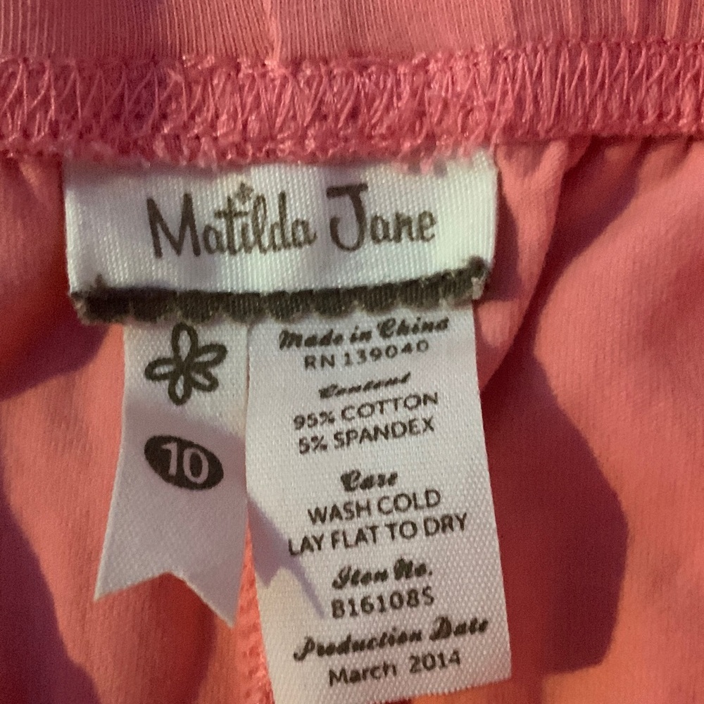 Matilda Jane Coral Ruffle Pants Size 10 - Picture 3 of 3